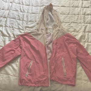 Pink and beige windbreaker